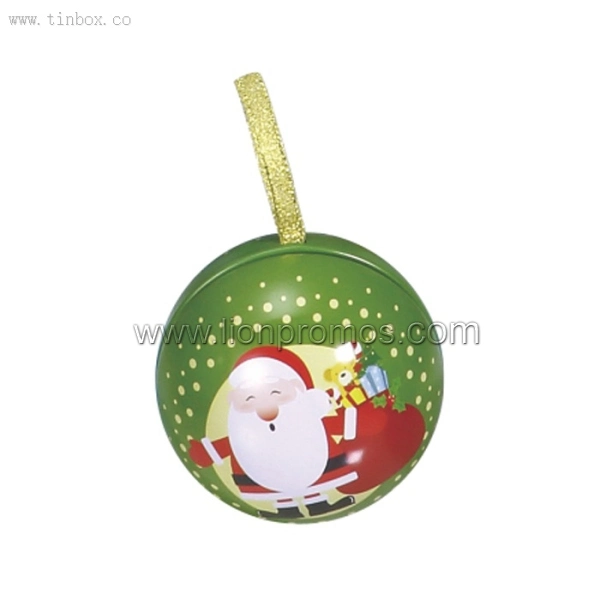 Christmas Ball Promotional Gift Decoration Ornaments Xmas Ball Tin Plate Box