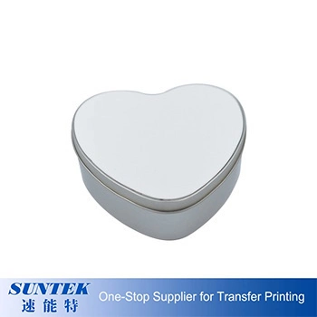 Heat Transfer Custom Printing 2D Metal Candy Tin Box Heart Shape