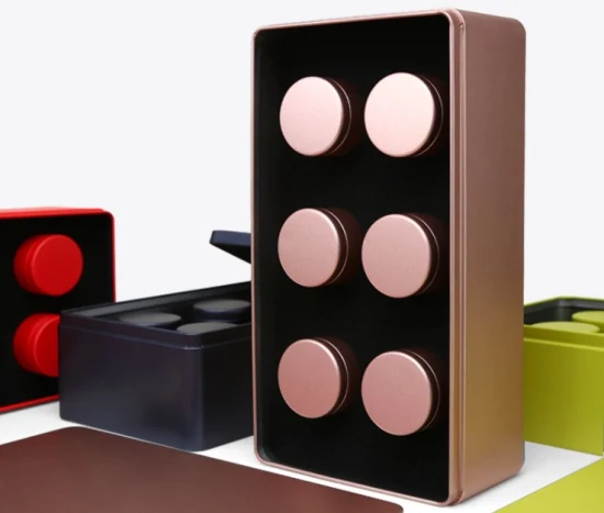Большая прямоугольная многоугольная металлическая коробка для шоколада, печенья и конфет, изготовленная на заказ.