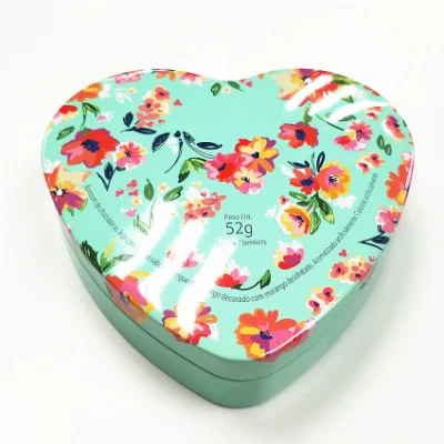 Упаковка шоколада в форме сердца ко Дню святого Валентина, жестяная подарочная коробка